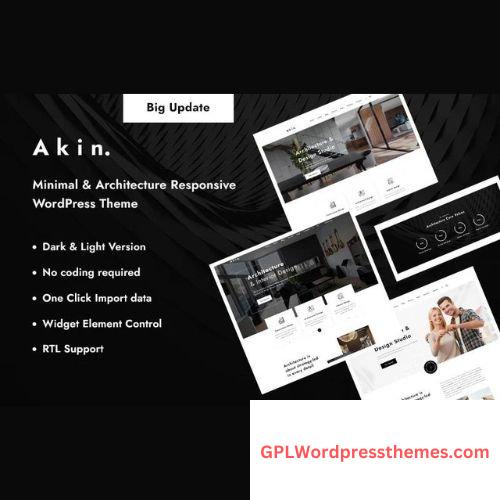 Akin v1.0.1 – Minimal and Architecture Responsive WordPress Theme