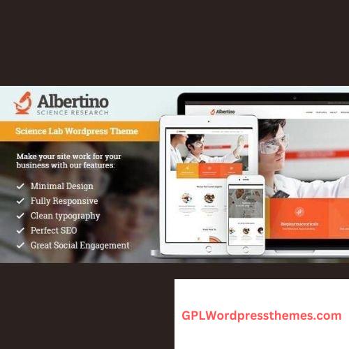 Albertino v1.6.1 – Science Laboratory Research &#038; Technology WordPress Theme