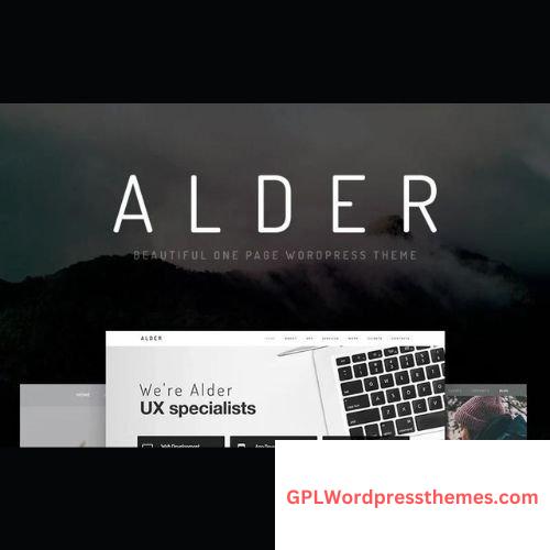 Alder v1.8 – Modern OnePage WordPress Theme