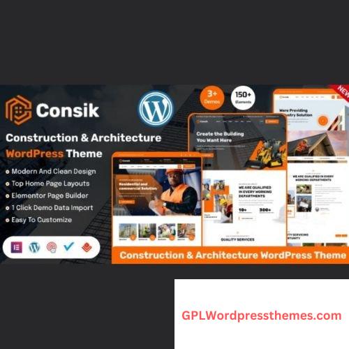 Consik v1.0.0 – Construction & Architecture WordPress Theme