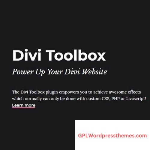 Divi Toolbox v1.7.4 – Powerful Tools to Customize the Divi Theme