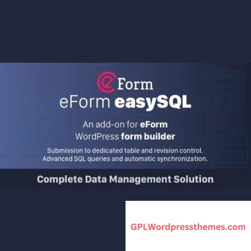 eForm Easy SQL v1.3.1 – Submission to DB & Revision Control